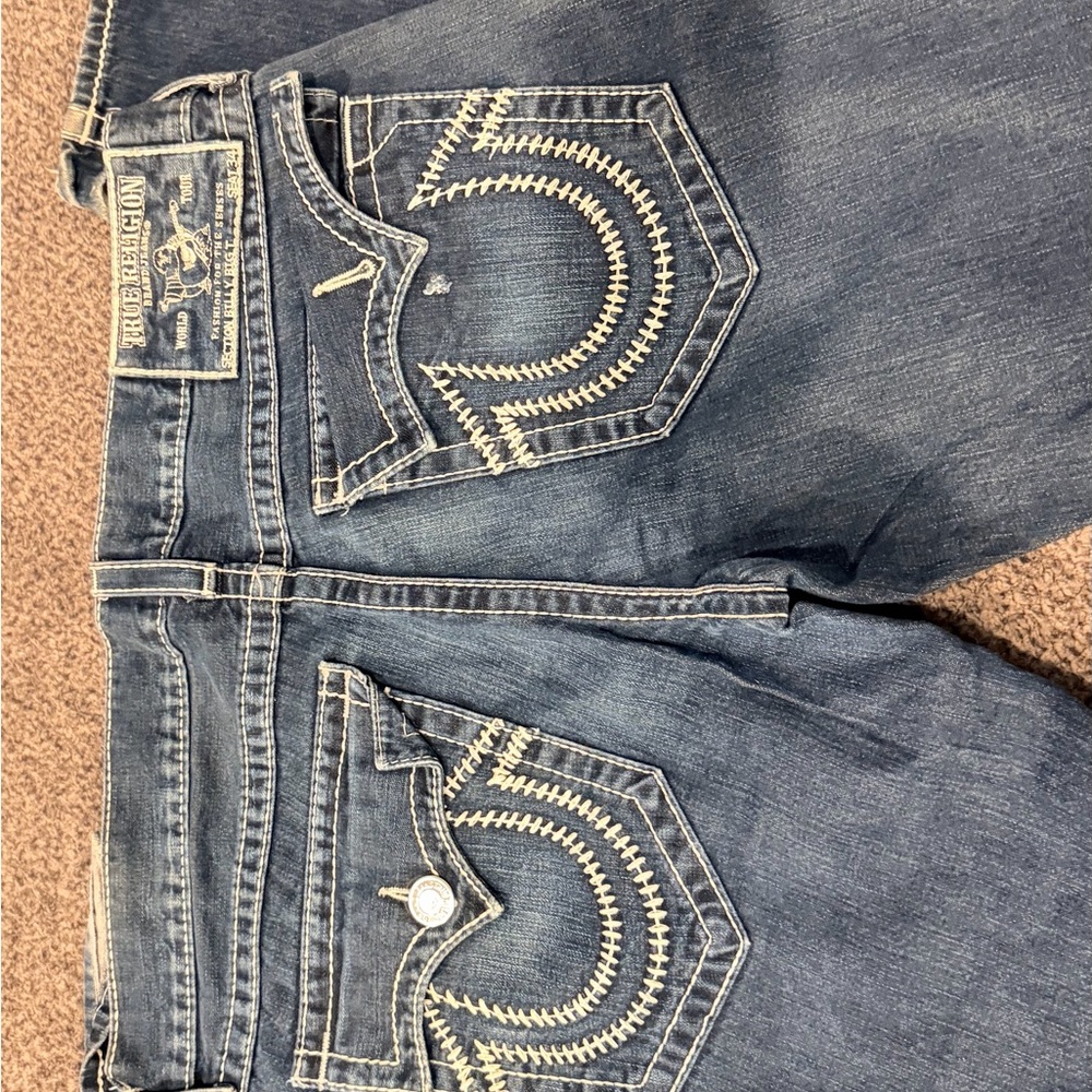 True Religion Men's Dark Blue Boot Cut Jeans